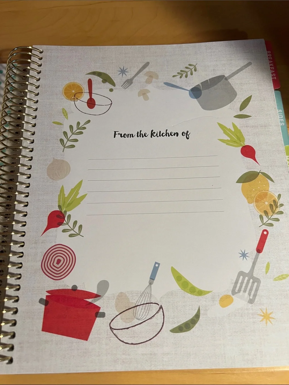 Recollections Recipe Keepsake Spiral Notebook - Illustrated Cover